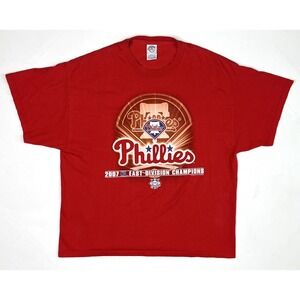 Philadelphia Phillies T Shirt Mens XL 2007 NL East Division Champions Delta